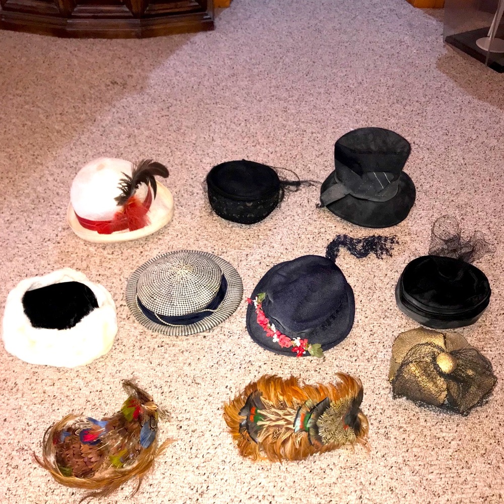 Vintage hat lot